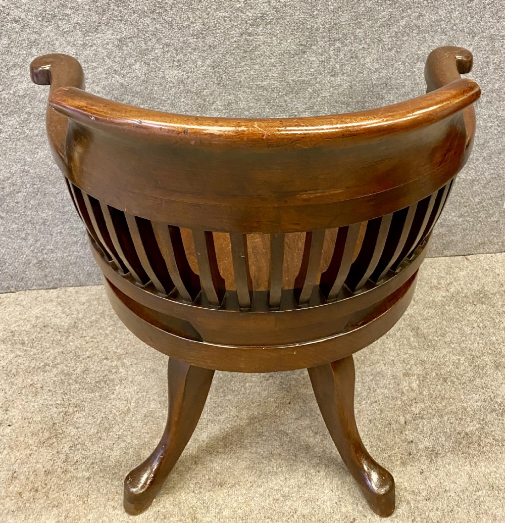 Antique Mahogany Swivel Desk Chair View III