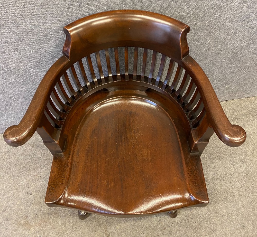 Antique Mahogany Swivel Desk Chair View IV