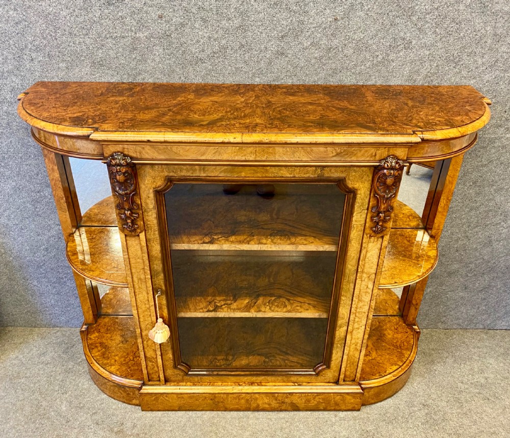 Superb Quality Burr Walnut Side Cabinet Credenza View II
