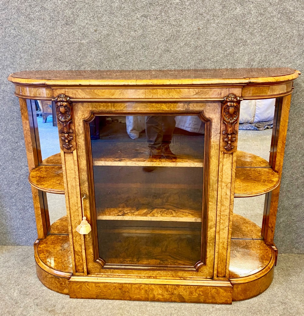 Superb Quality Burr Walnut Side Cabinet Credenza View III