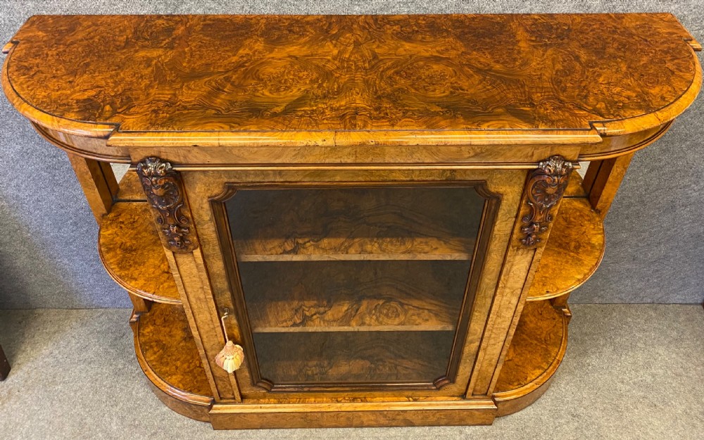 Superb Quality Burr Walnut Side Cabinet Credenza View V