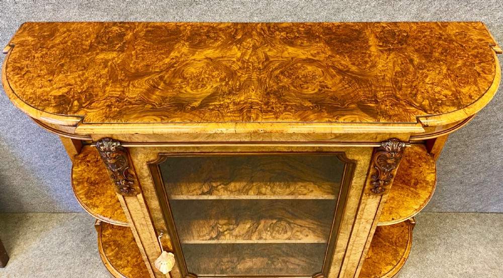 Superb Quality Burr Walnut Side Cabinet Credenza View VI
