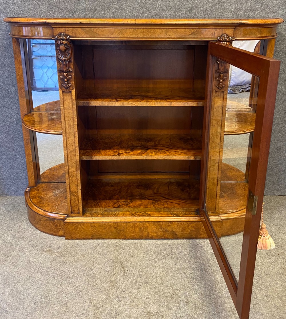 Superb Quality Burr Walnut Side Cabinet Credenza View VIII
