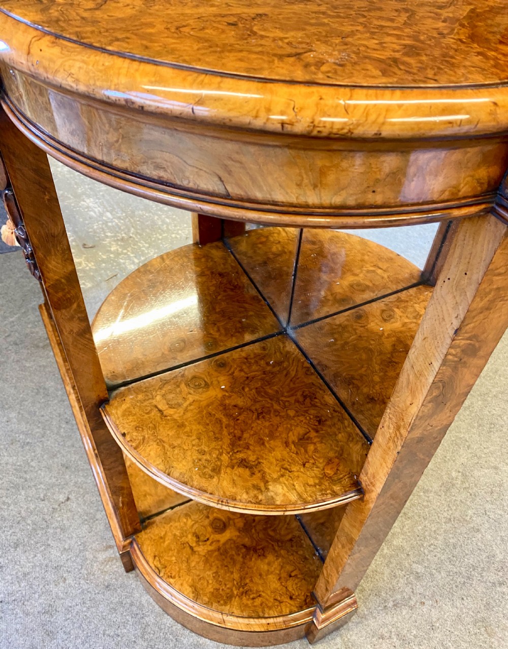 Superb Quality Burr Walnut Side Cabinet Credenza View XI
