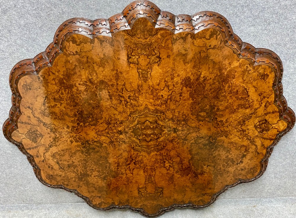 Fine Irish Antique Burr Walnut Centre Table View III