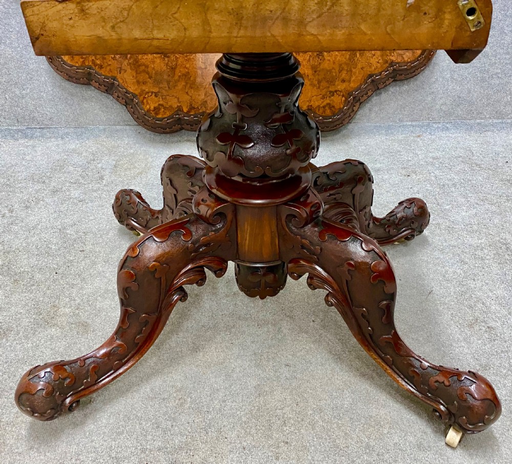 Fine Irish Antique Burr Walnut Centre Table View IV