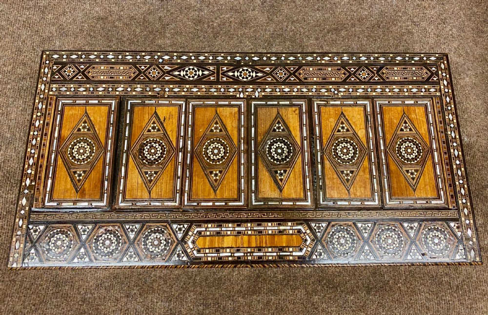 Superb Syrian Damascus Back Gammon Board. View II