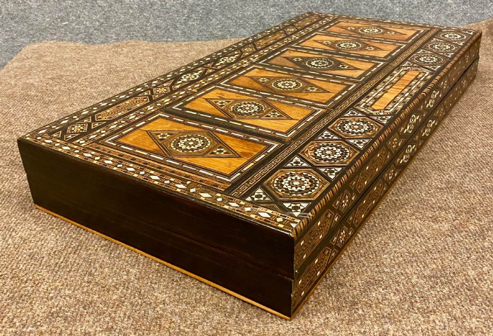 Superb Syrian Damascus Back Gammon Board. View III