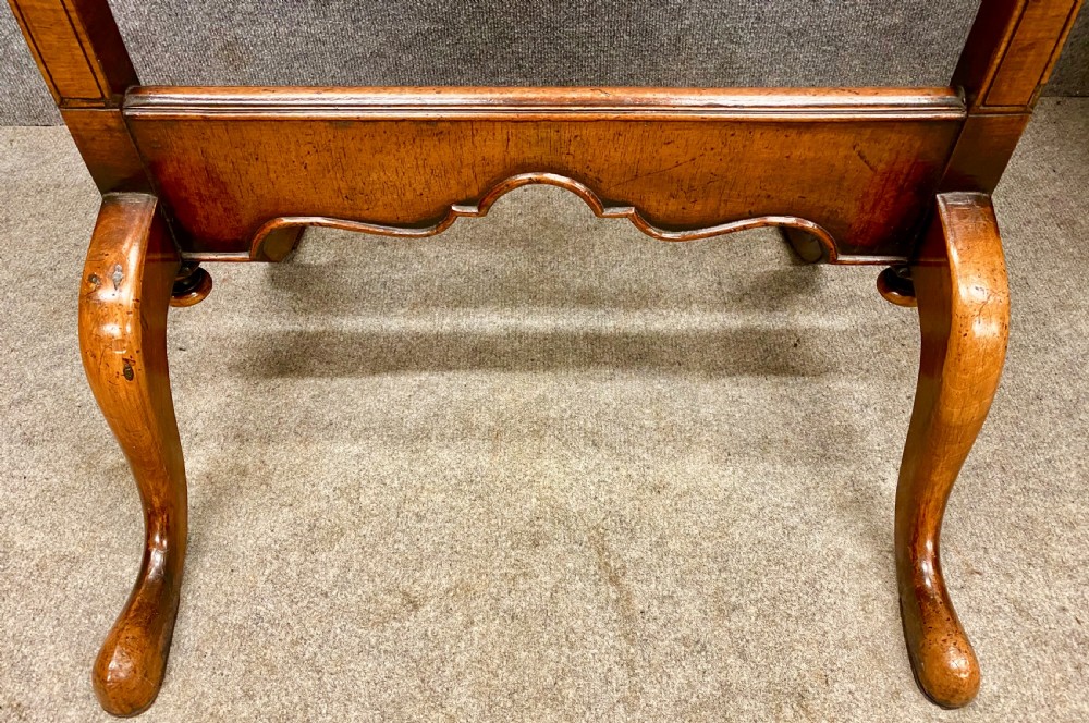 Queen Anne Style Walnut Cheval Mirror View IV