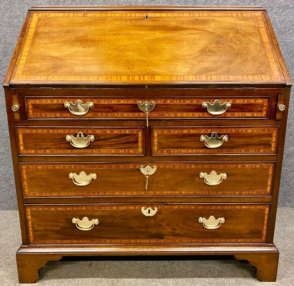 Good Quality Antique Inlaid Bureau Bookcase View XI