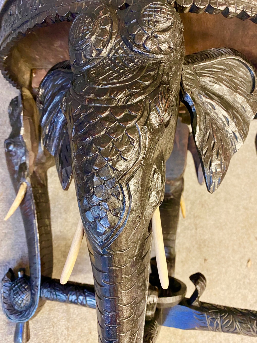 Anglo Indian Elephant Coffee Table View V