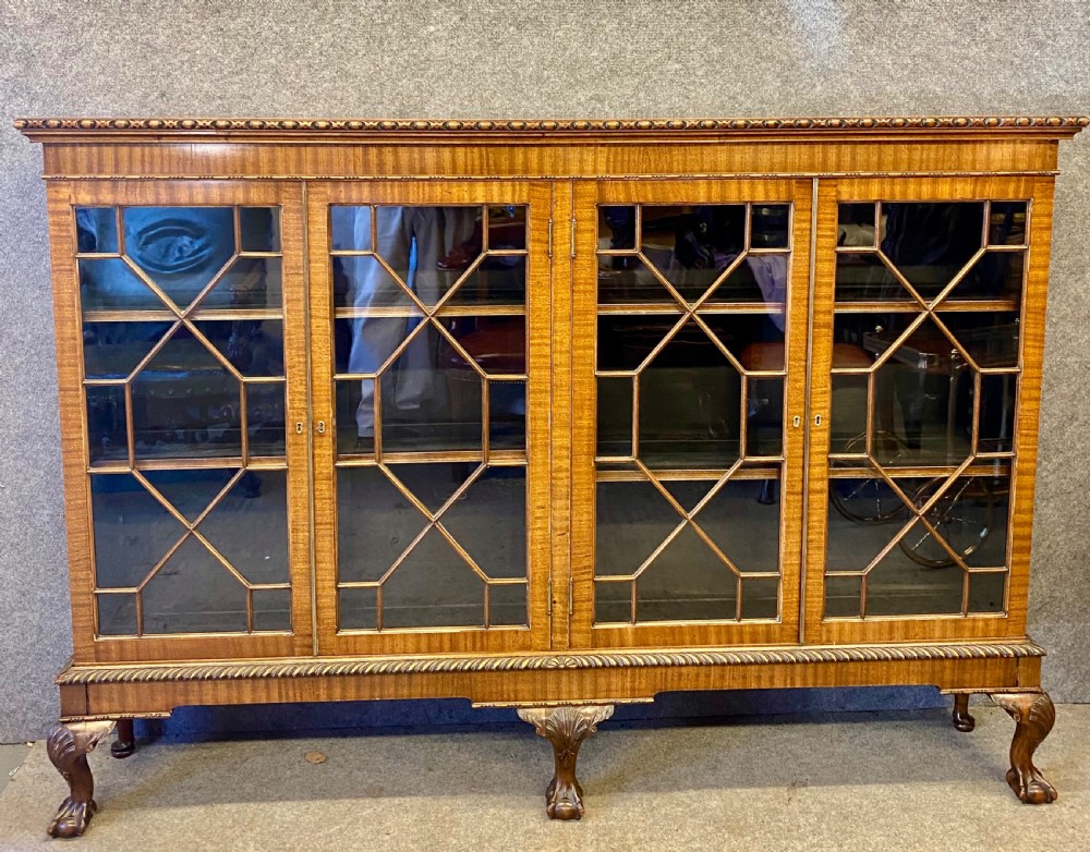 Edwardian 4 Door Mahogany Bookcase