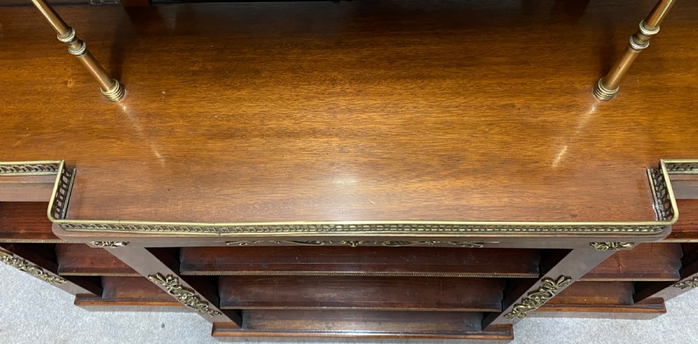 Regency Style Breakfront Open Bookcase View VI