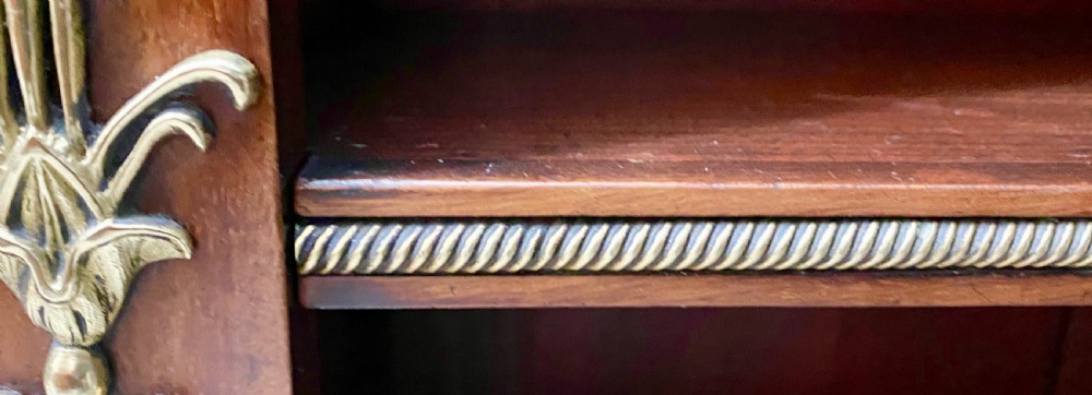 Regency Style Breakfront Open Bookcase View XI