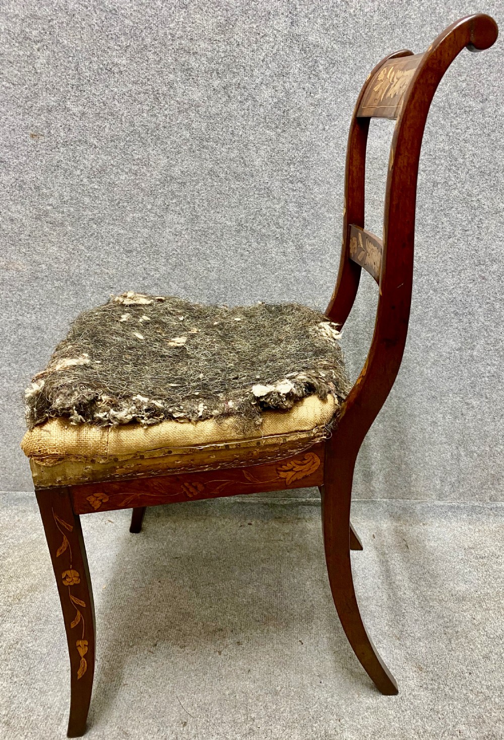 Antique Set of 6 Dutch Marquetry Dining Chairs View VII