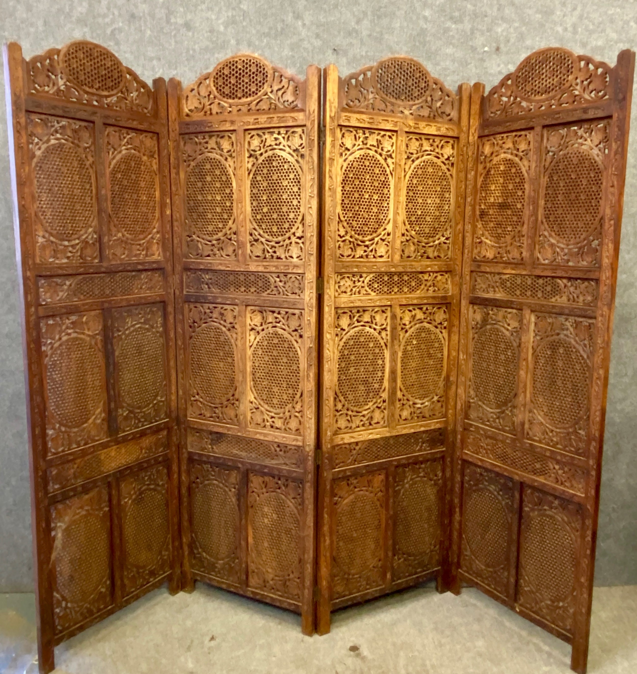 Anglo-Indian Carved Screen