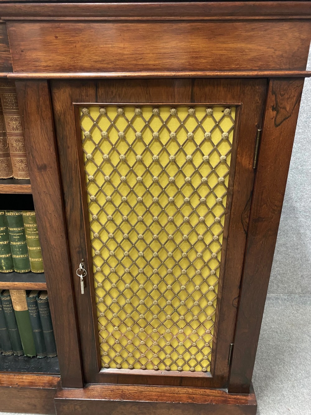 Regency Rosewood Enclosed & Open Bookcase View III