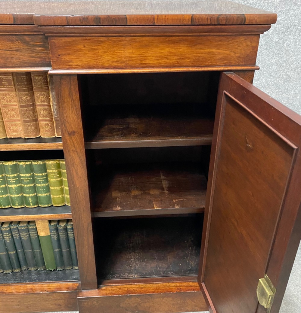 Regency Rosewood Enclosed & Open Bookcase View V