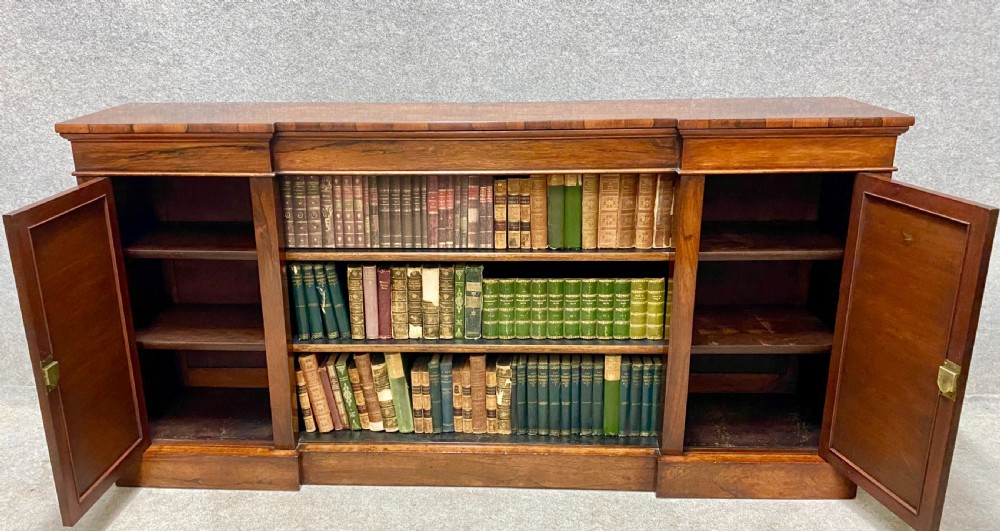 Regency Rosewood Enclosed & Open Bookcase View VIII