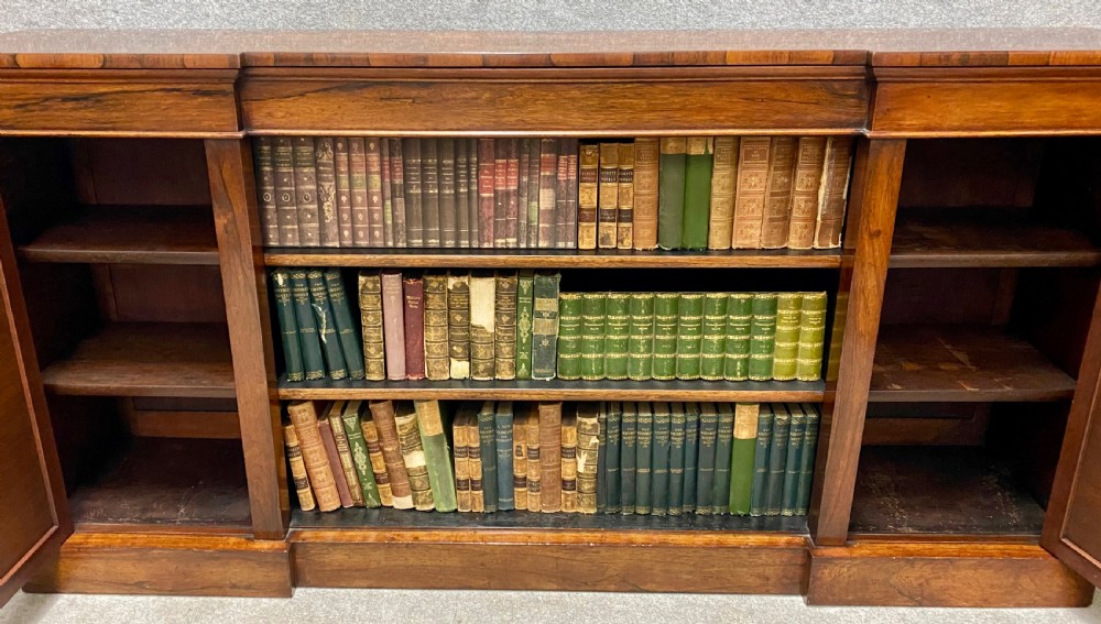 Regency Rosewood Enclosed & Open Bookcase View IX