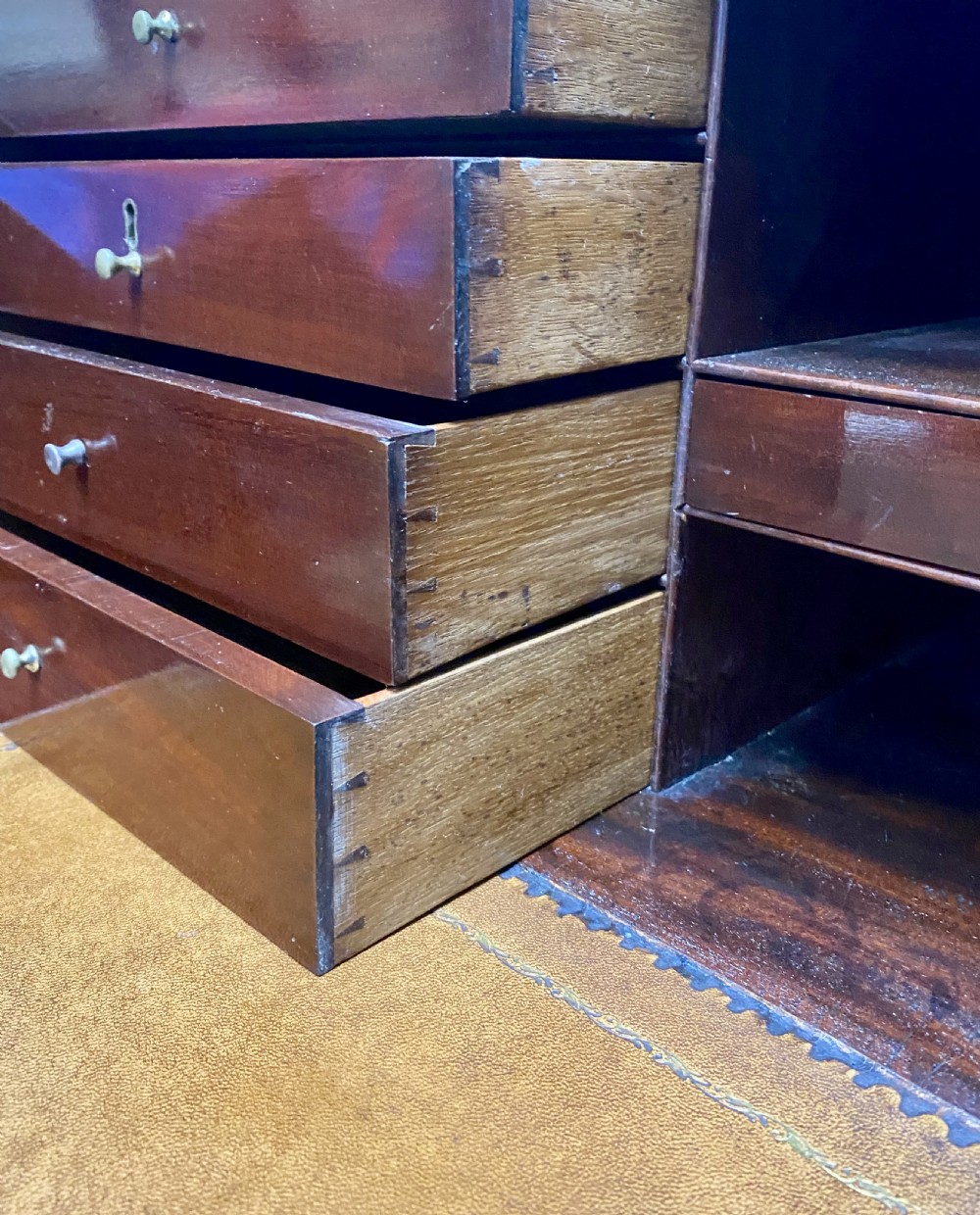 George II Mahogany Bureau View VII