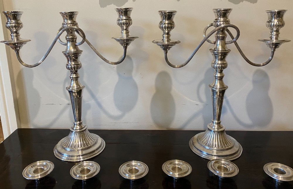 Good Pair of Silver Plated Candelabra View VI