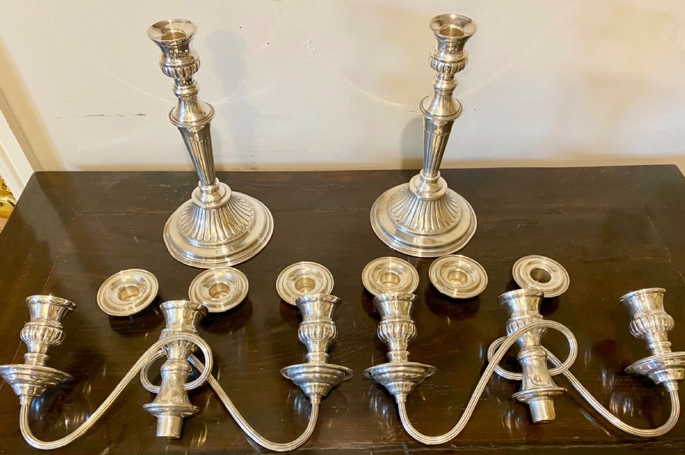 Good Pair of Silver Plated Candelabra View VII