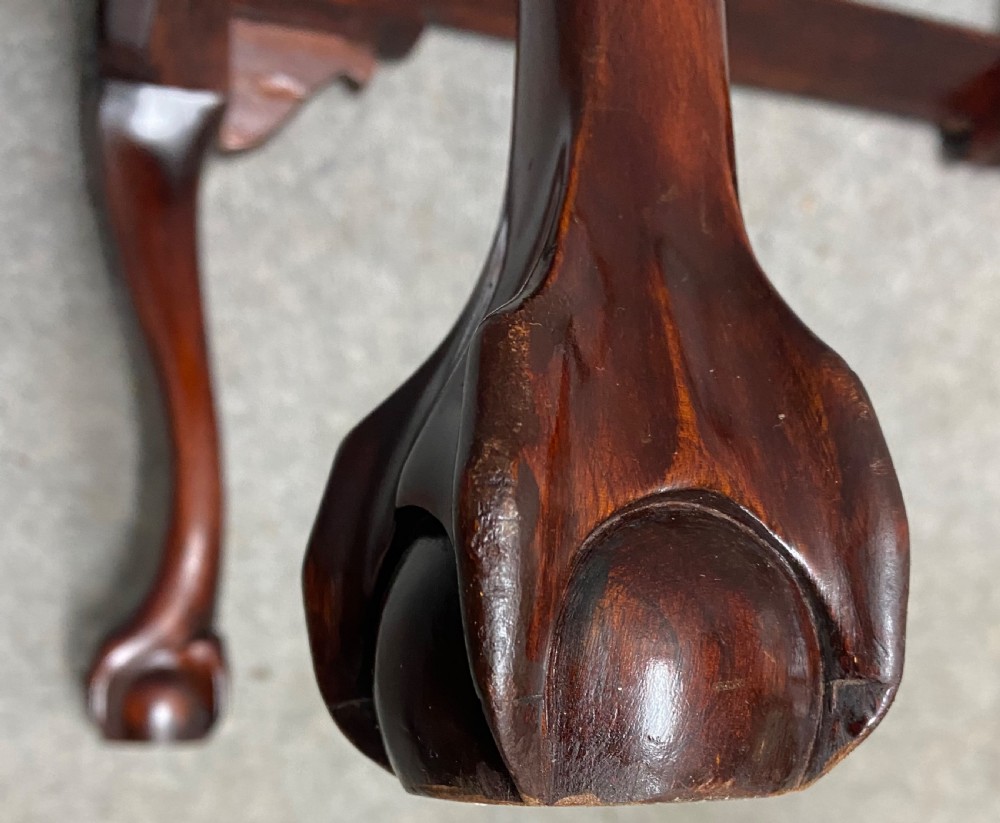 Large Chippendale Style Mahogany Stool / Window Seat View X