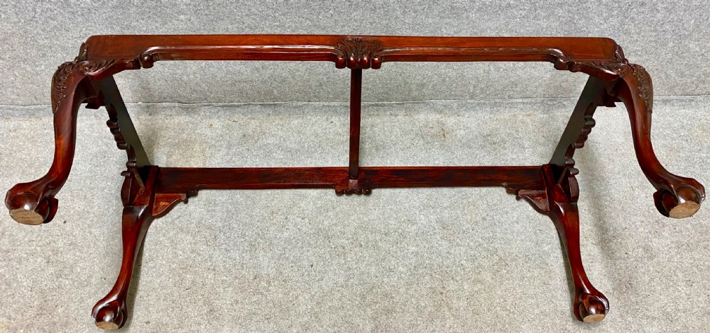Large Chippendale Style Mahogany Stool / Window Seat View XI