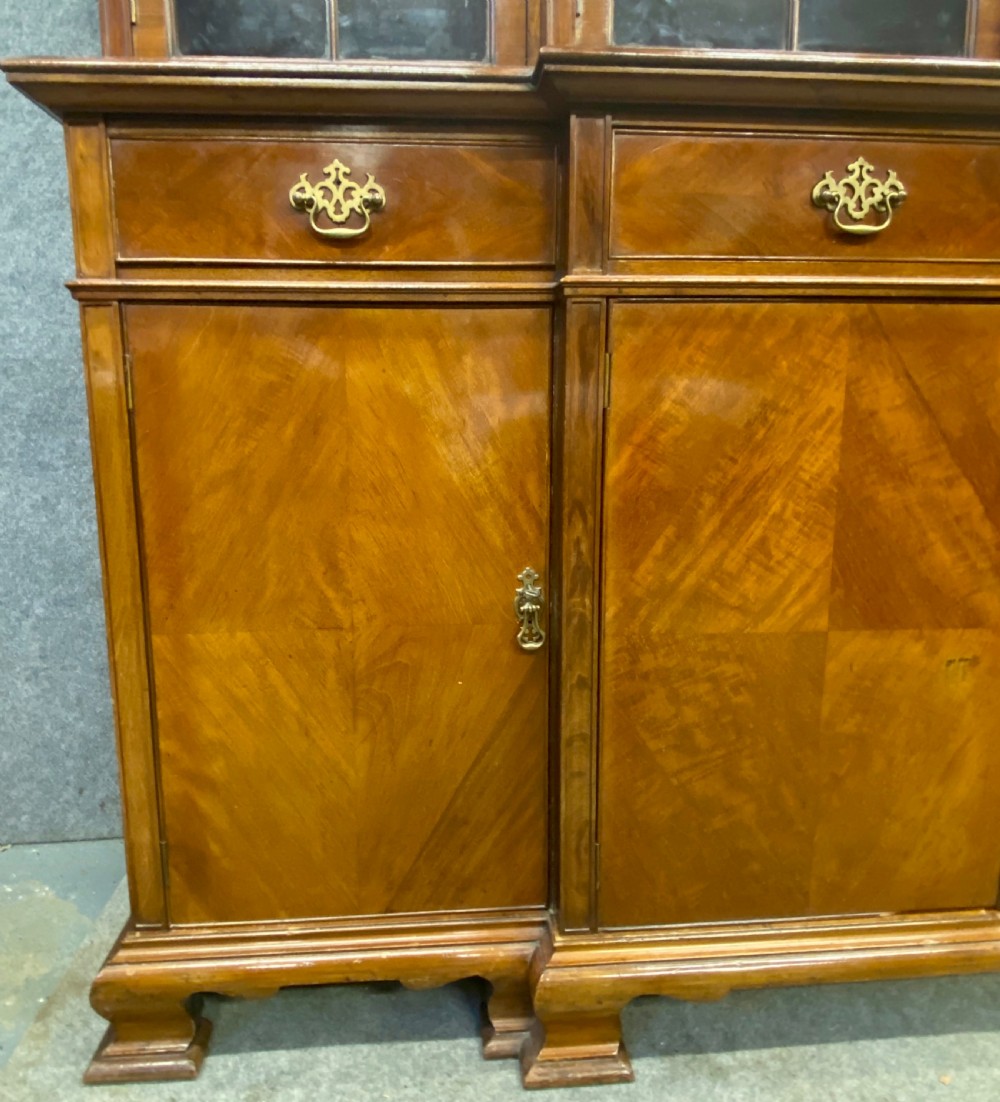 Waring & Gillows Walnut Breakfront Bookcase View IV