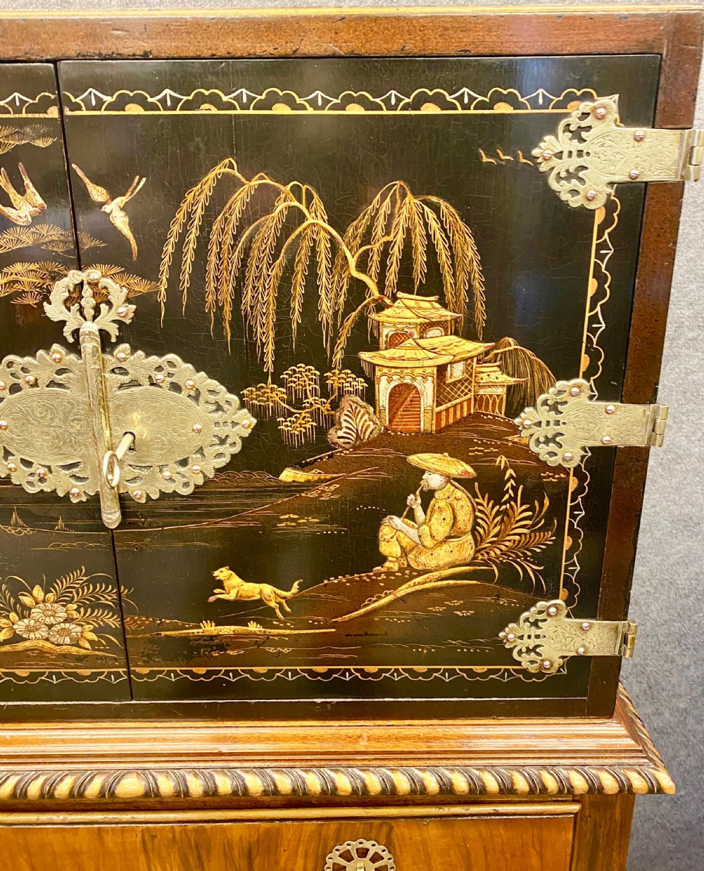 Attractive Chinoiserie Cabinet on Stand View III