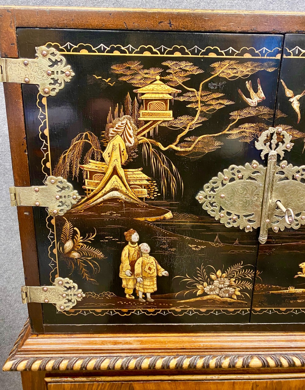 Attractive Chinoiserie Cabinet on Stand View V