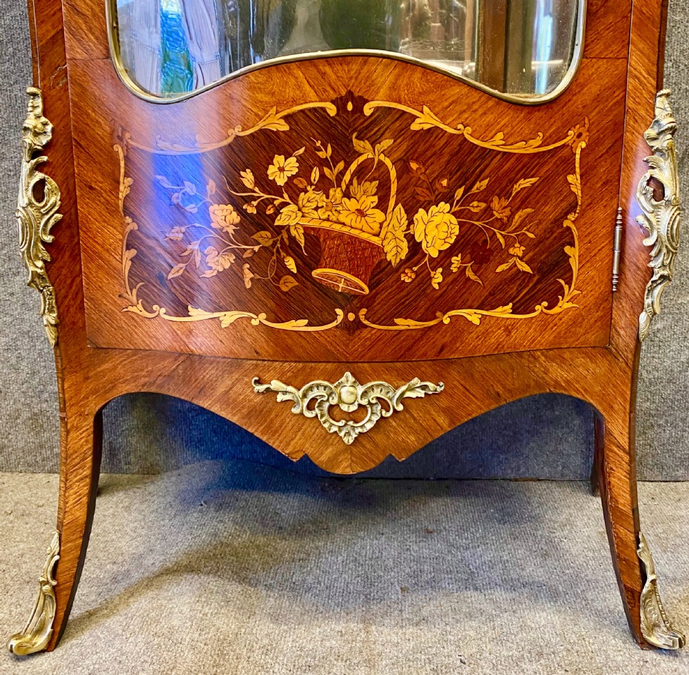 Marquetry Inlaid French Display Cabinet Vitrine View III