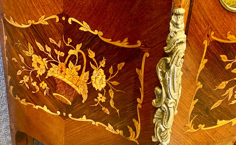 Marquetry Inlaid French Display Cabinet Vitrine View V