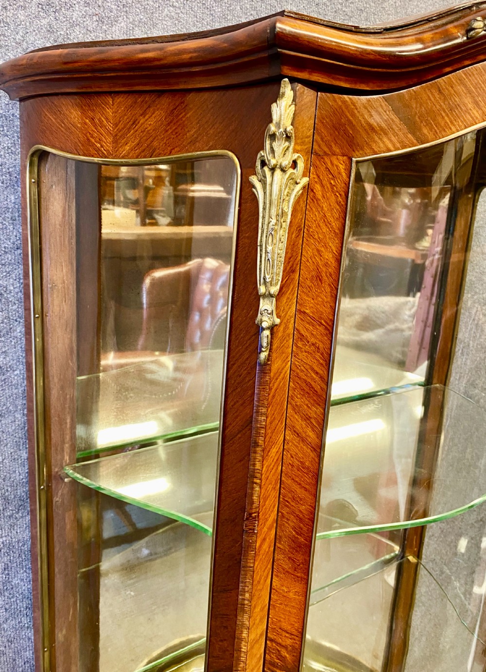 Marquetry Inlaid French Display Cabinet Vitrine View VIII