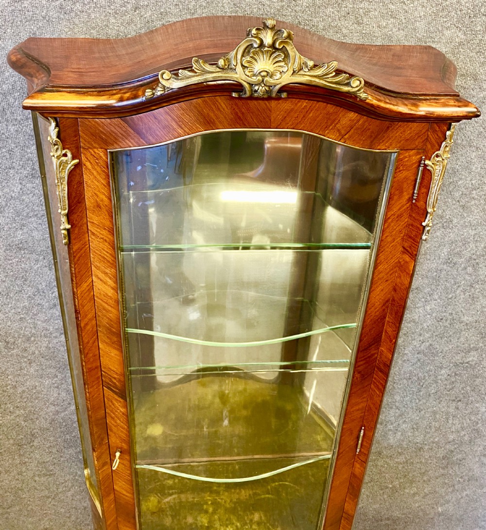 Marquetry Inlaid French Display Cabinet Vitrine View X