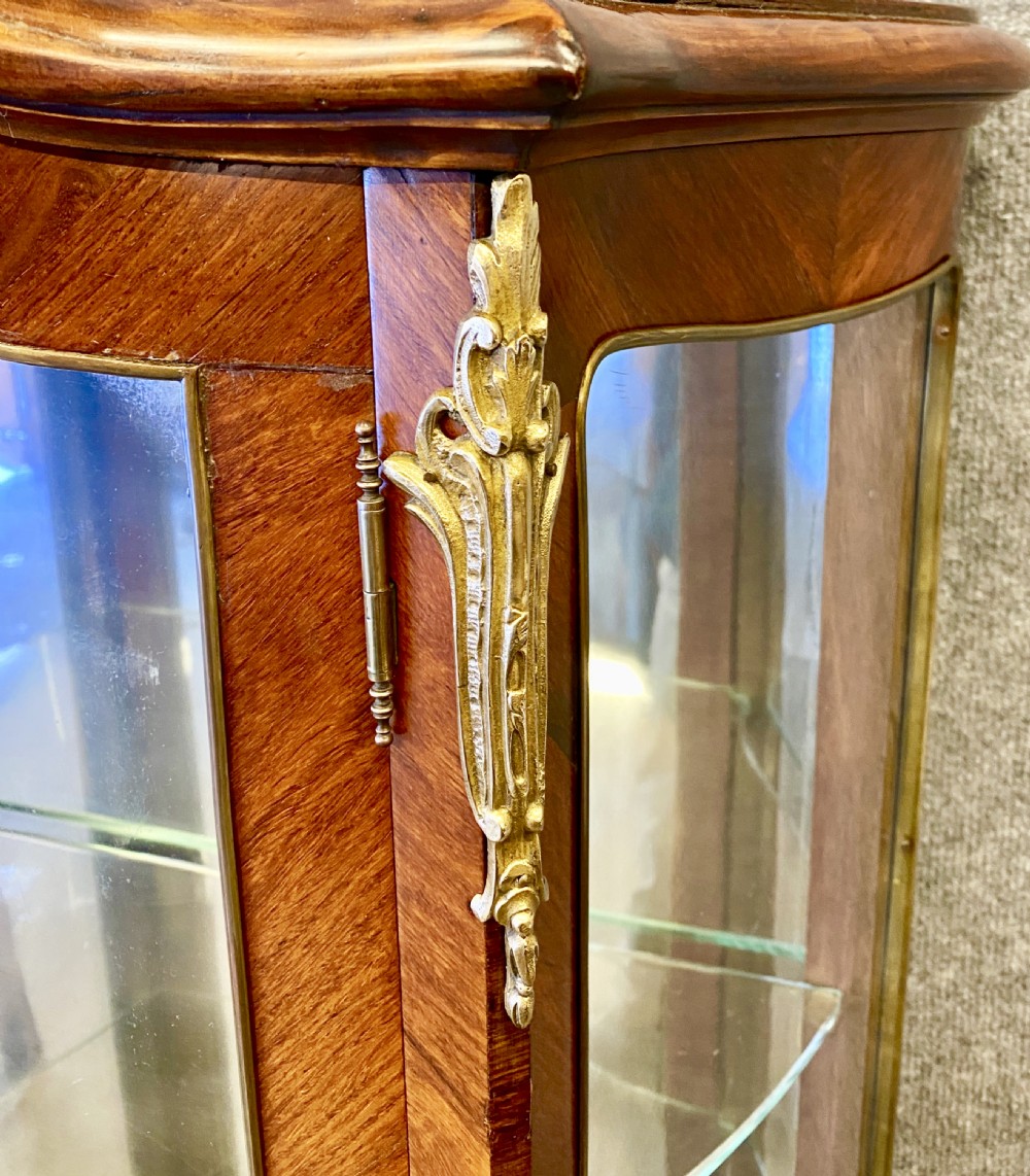 Marquetry Inlaid French Display Cabinet Vitrine View XII