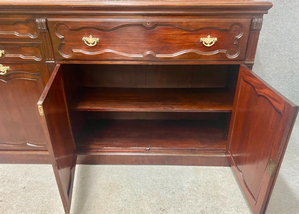 Unusual Antique Mahogany Secretaire Bookcase View VIII