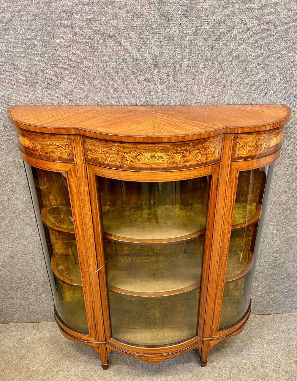 Fine Satinwood Display Cabinet