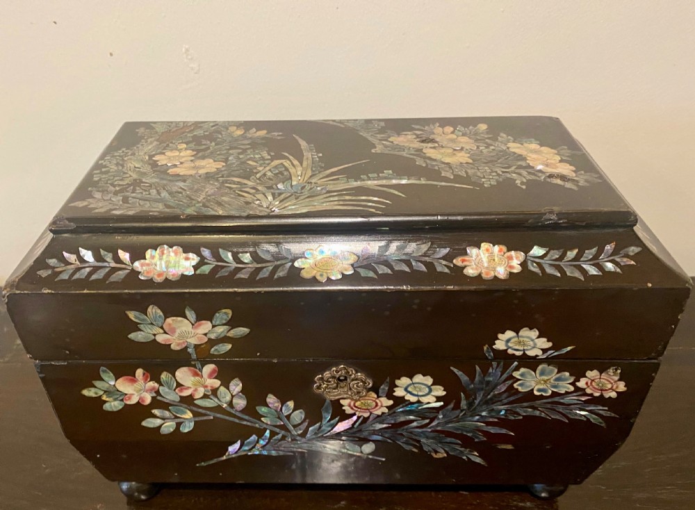 Unusual Oriental Antique Tea Caddy View III