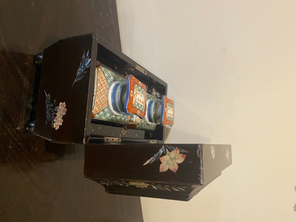 Unusual Oriental Antique Tea Caddy View VII