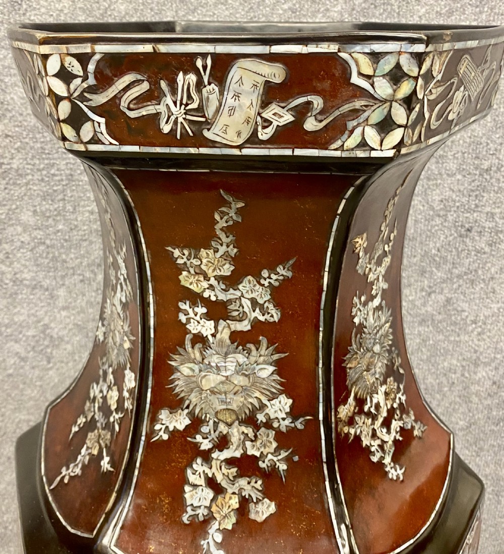 Very Large Chinese Papier-Mâché Floor Vase View IV