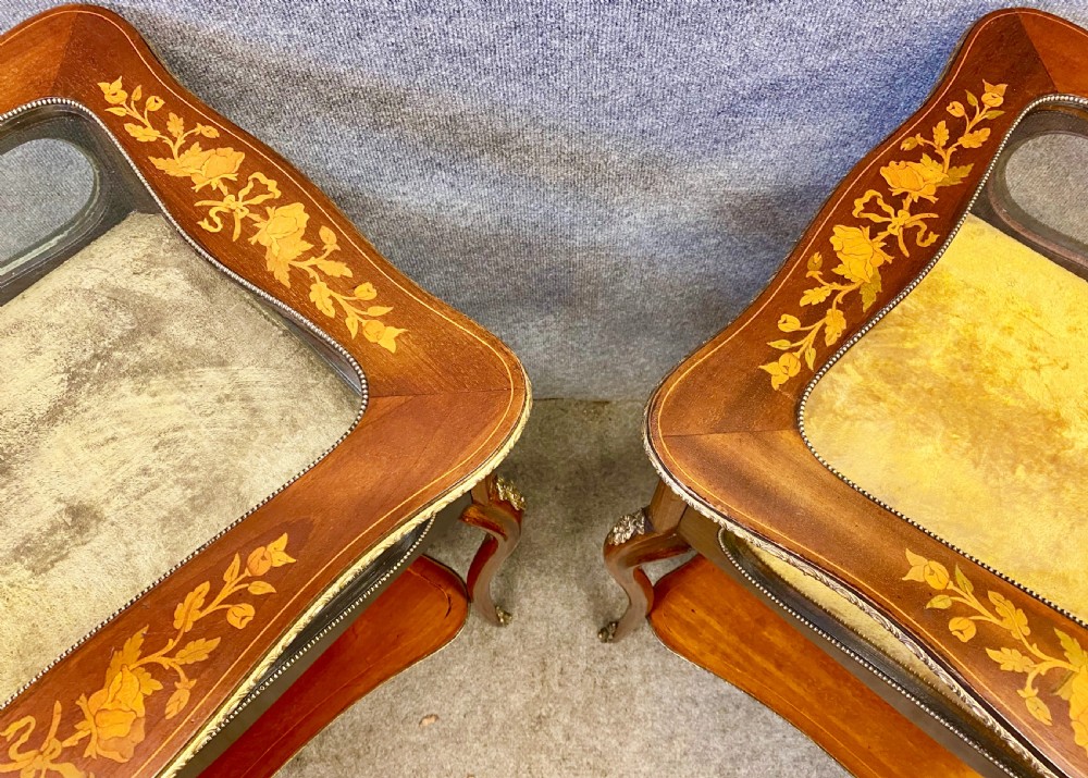 Pair of Edwardian Inlaid Bijouterie Cabinets View IV