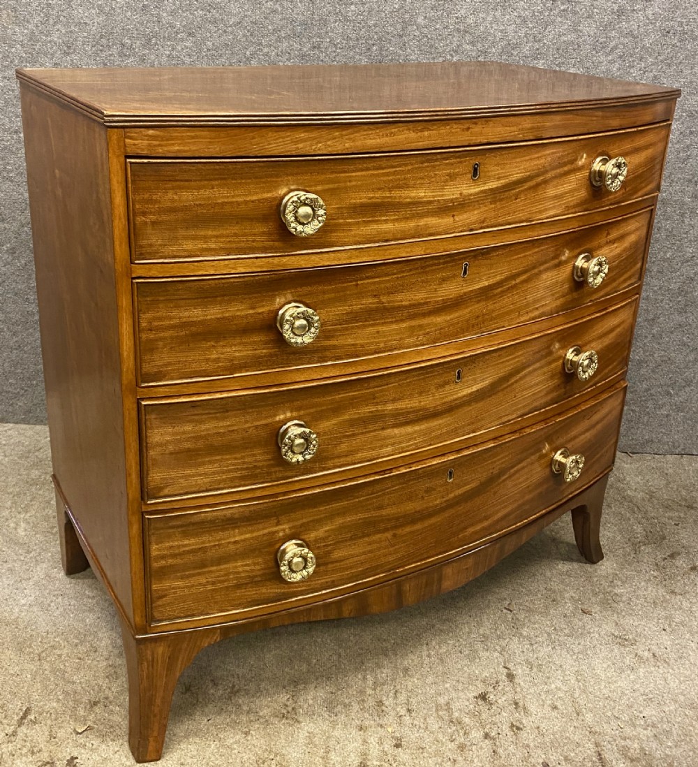 Small George III Mahogany Bow Fronted Chest  View III