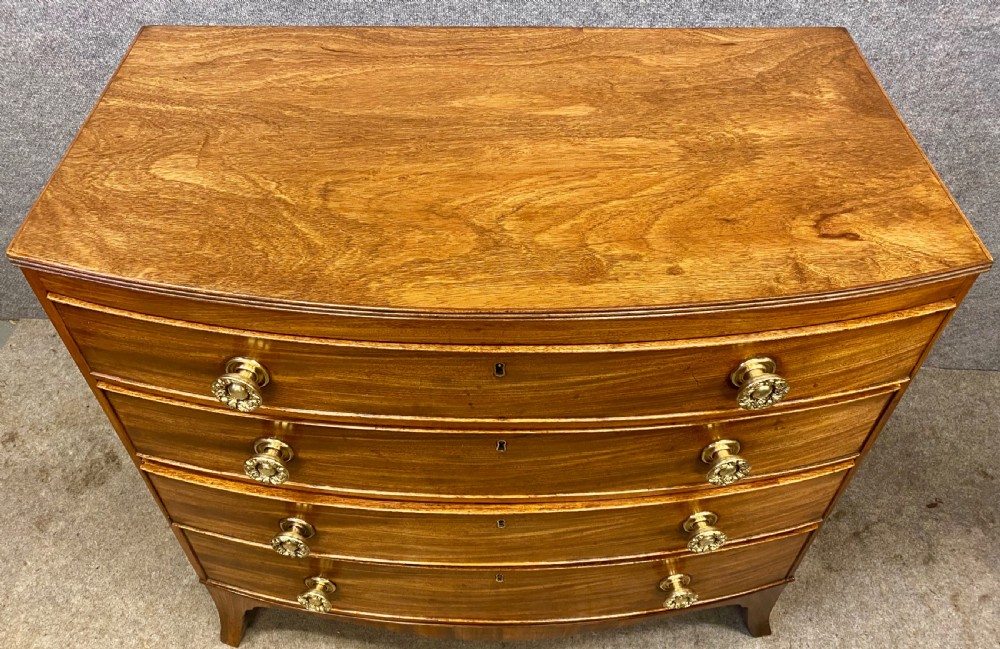 Small George III Mahogany Bow Fronted Chest  View V