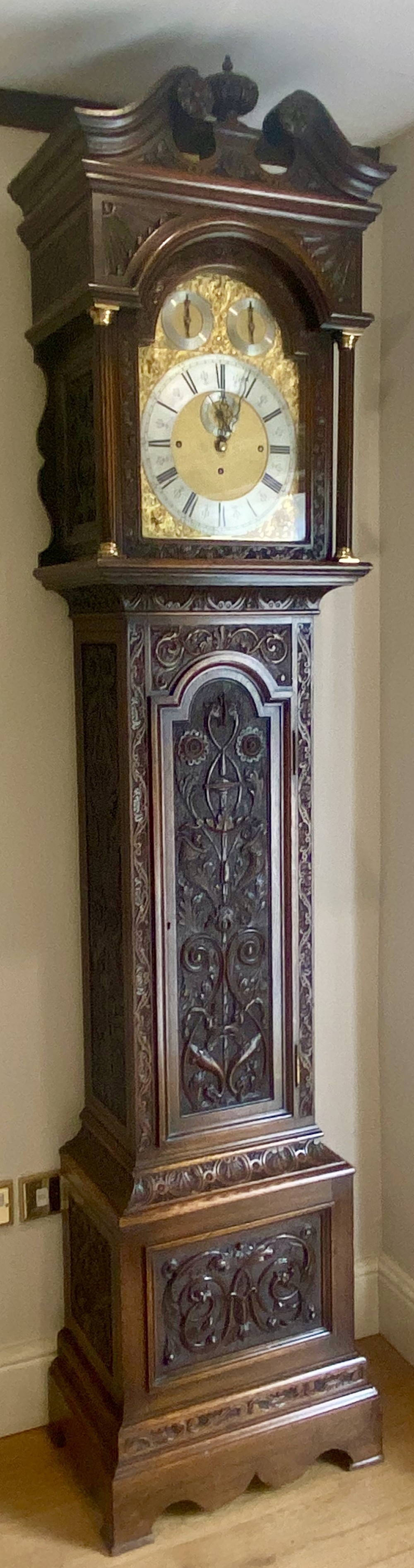 Superb Maple & Co. Musical Longcase Clock