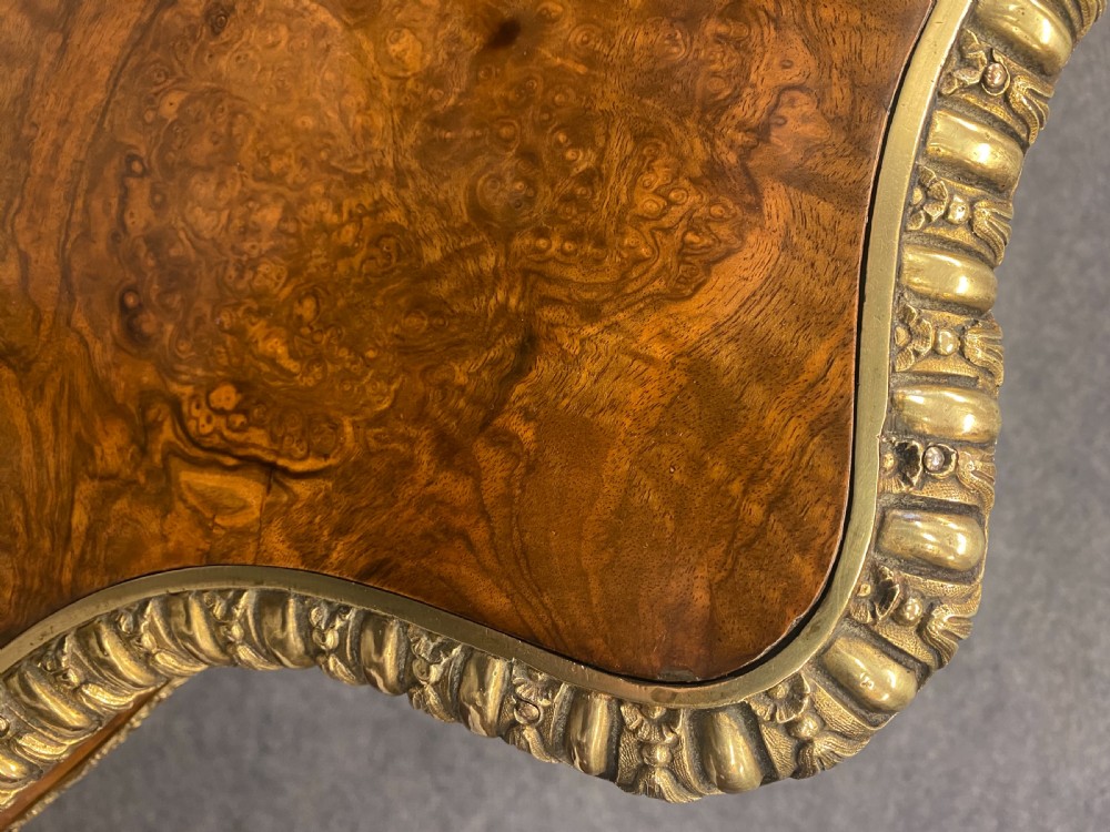 Stunning Victorian Burr Walnut & Ormolu Mounted Centre Table View IV