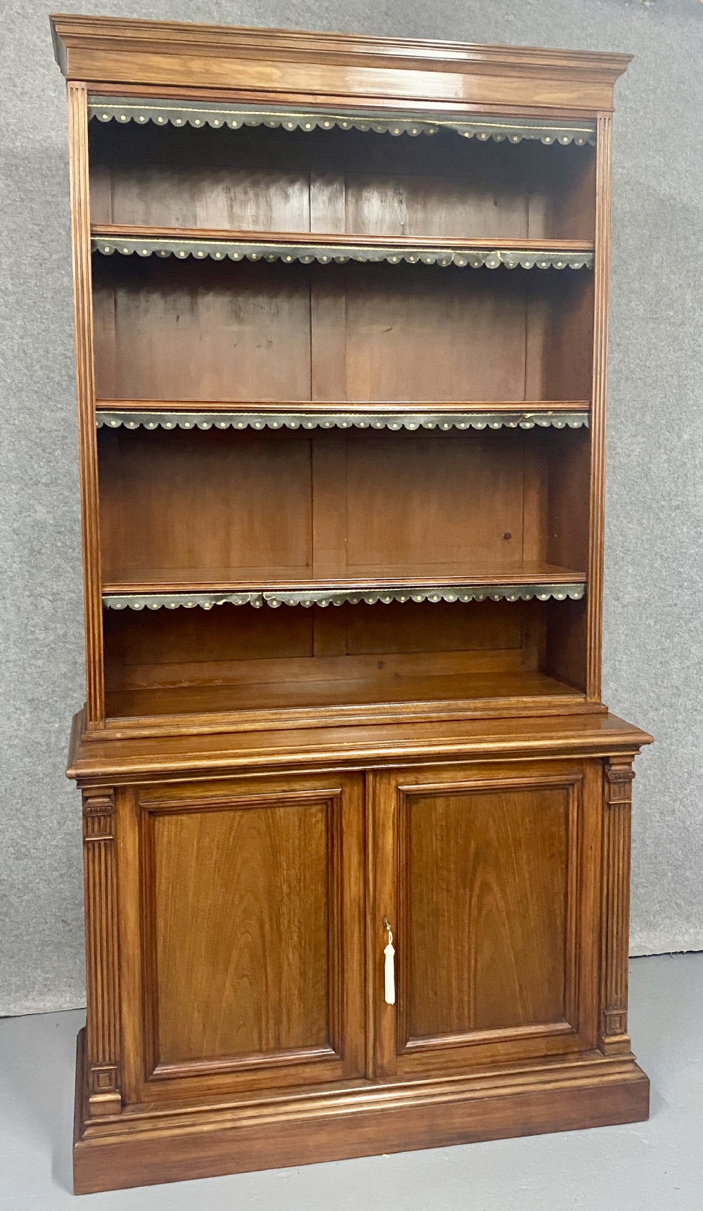 Good Victorian Walnut Open Bookcase
