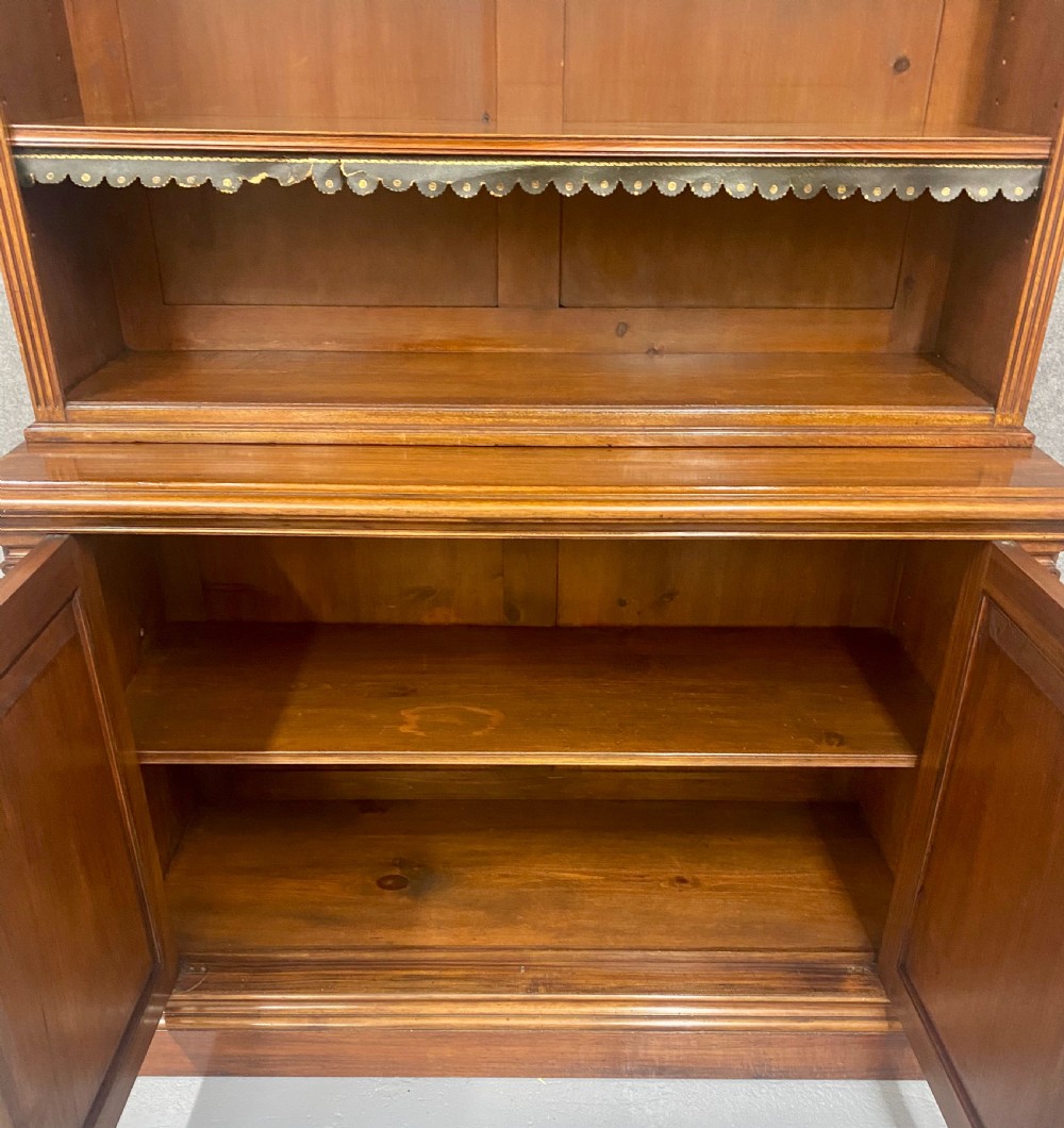 Good Victorian Walnut Open Bookcase View IX