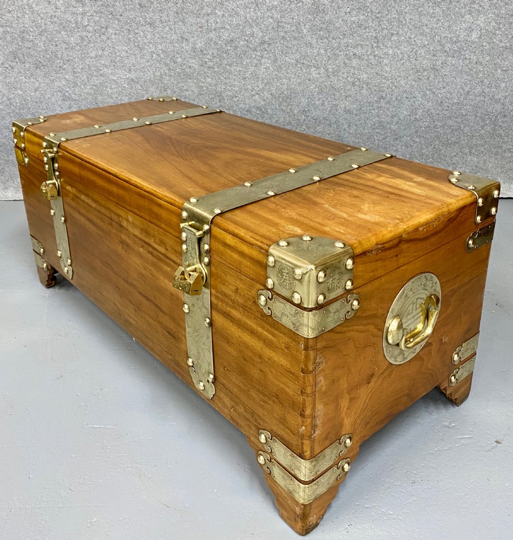 Superior Chinese Camphor Wood Campaign Trunk